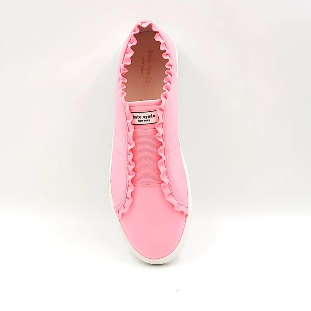 Kate Spade Women Slip On Ruffled Sneakers Lance Size US 11B Neon Pink